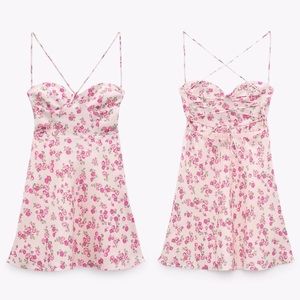 Zara Floral Linen Blend Dress